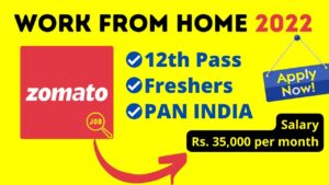 Zomato Online Work From Home 2023: Work From Home Job Zomato,