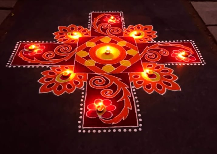 Dotted Rangoli Designs for Diwali