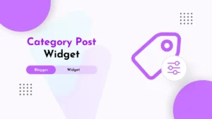 How to add category widget to blogger blog